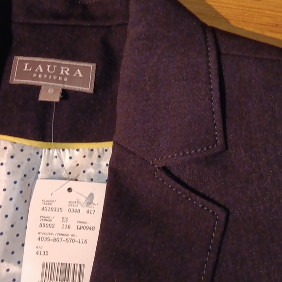 NWT Laura Petite black blazer fully lined career office jacket sz 6 - Picture 6 of 6